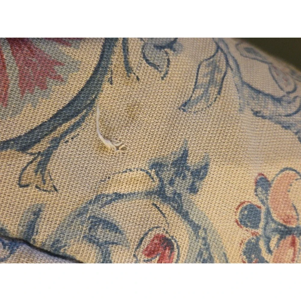Vtg 90s Ralph Lauren Provence Full Queen Comforter Jacobean Floral Linen Blend‎